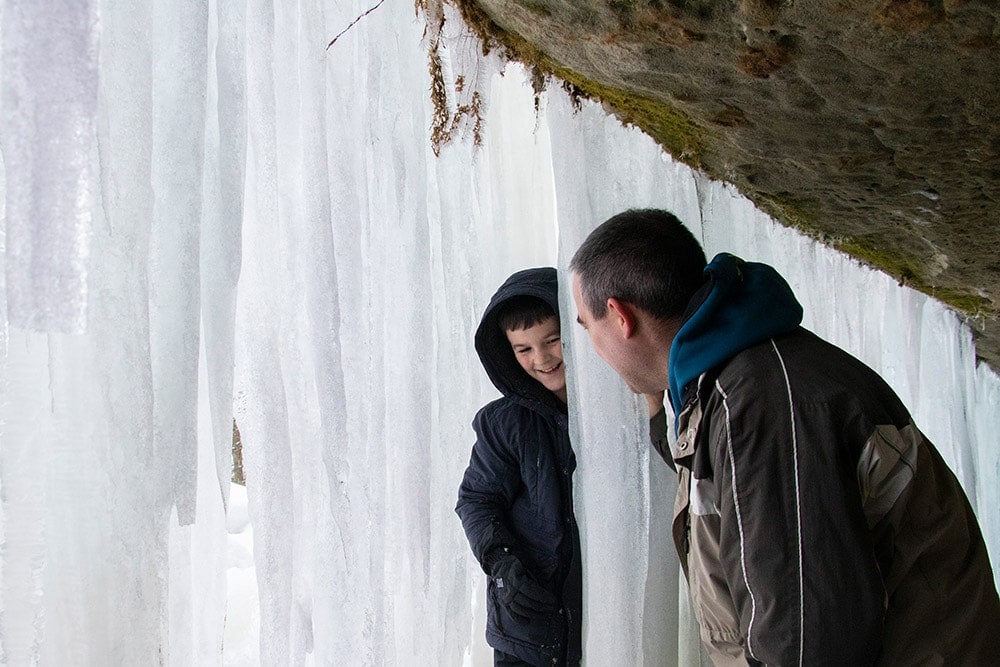 Eben Ice Caves (Rock River Canyon) in Michigan's Upper Peninsula.