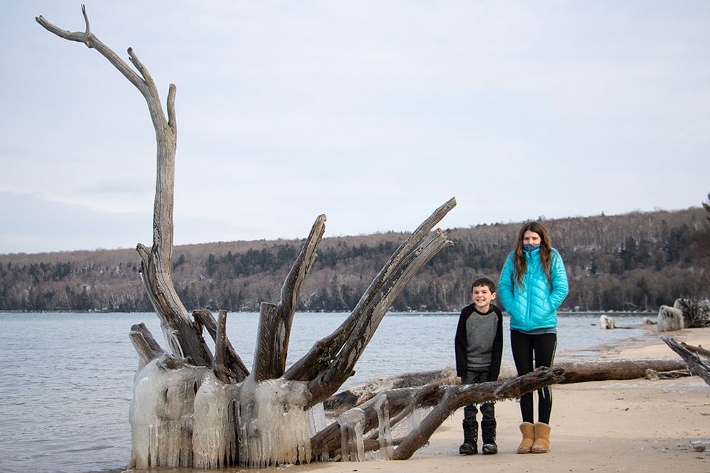 Frozen Pictured Rocks in Michigan's Upper Peninsula