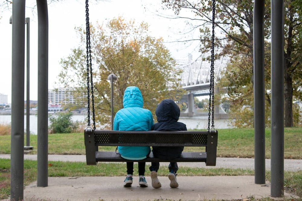 Swinging at Waterfront Park- Fall Getaway