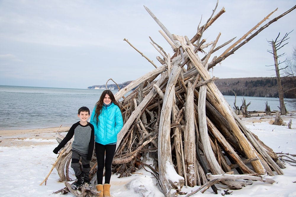 We found a teepee on our Upper Peninsula winter getaway