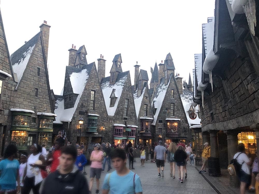 A view of Hogsmeade at Universal Florida