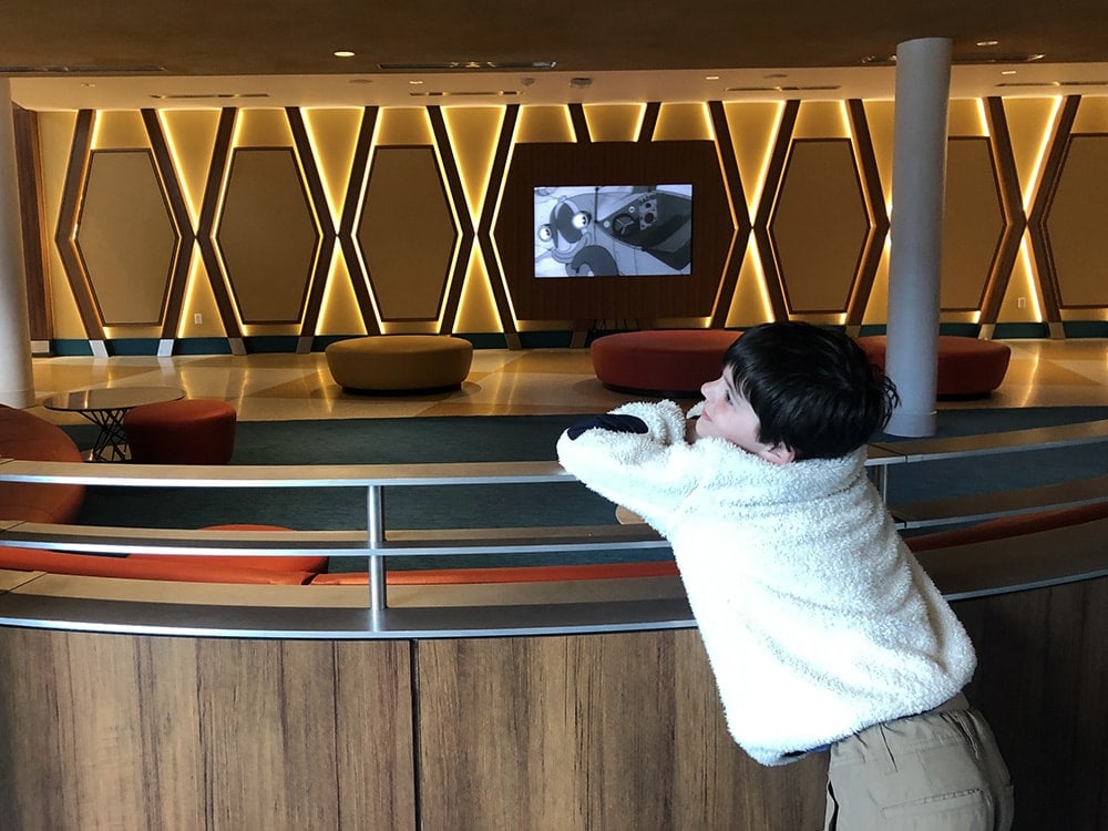 A view of the tv room in Cabanna Bay resort Universal Orlando