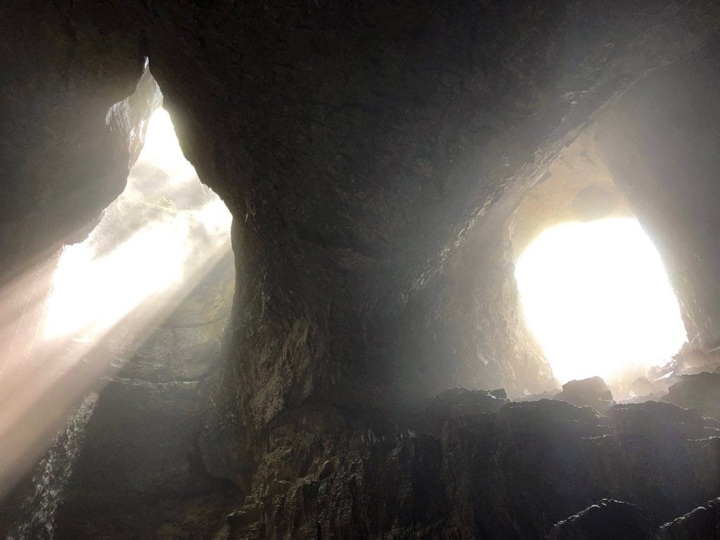 2 entrances of Stephen's Gap Cave