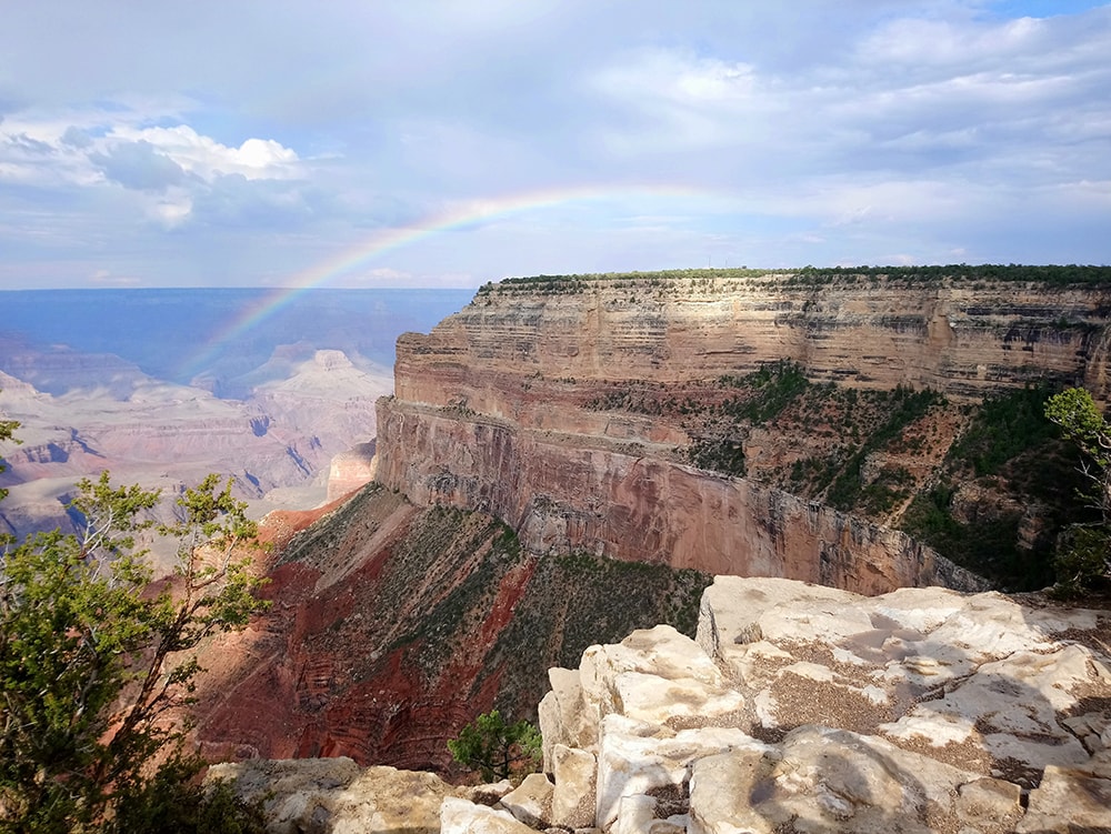 A rainbow at Grand Canyon National Park