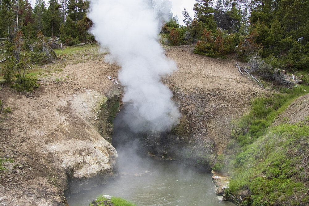 Mud Volcano Trail in Yellowstone National Park.