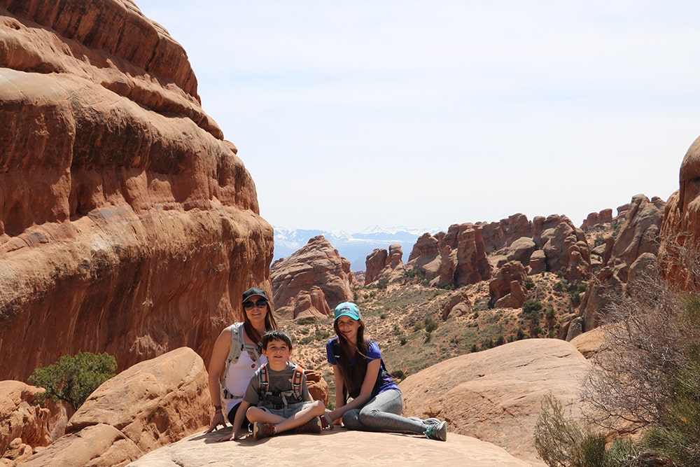 On the way to Double O Arch in Arches National Park