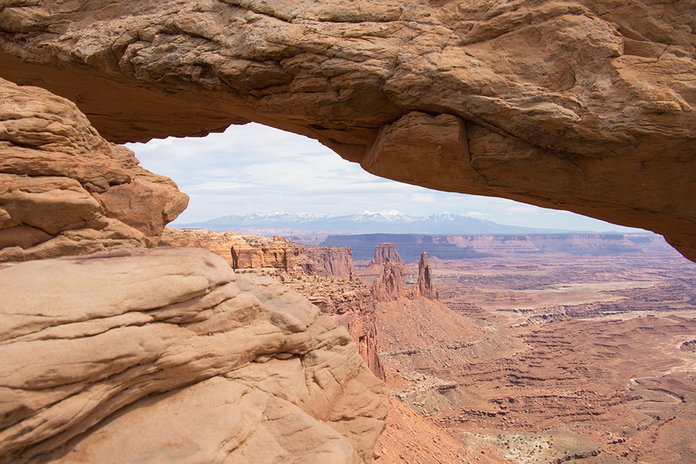 A view of mesa arch at Canyonlands