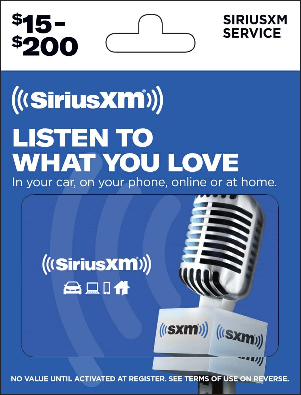 sirius xm gift card