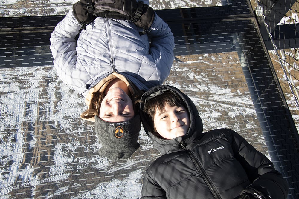 SkyBridge Michigan's glass floor