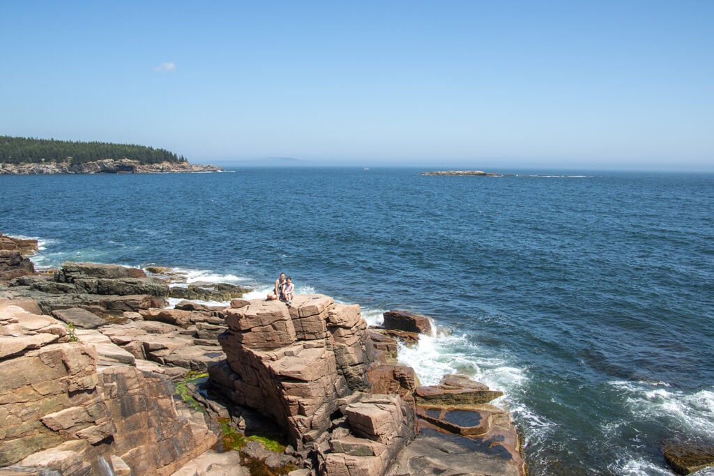 The rugged, rocky coastline of Acadia