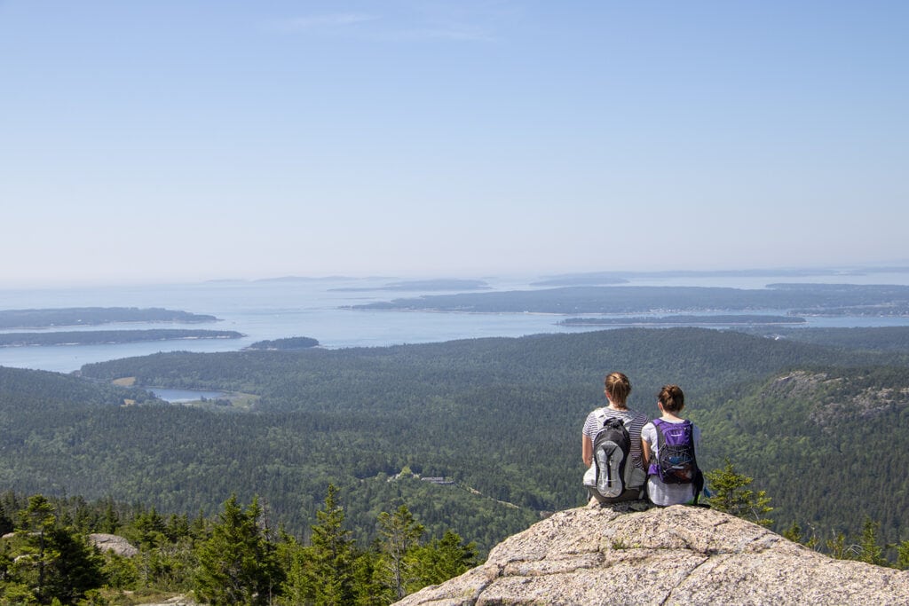 The view from the Pemetic Mountain summit.