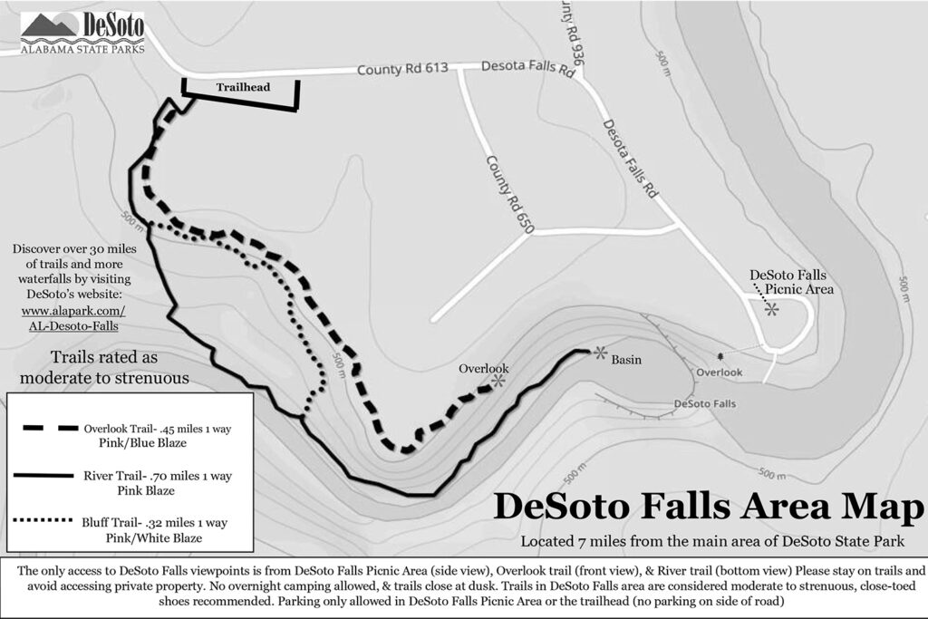 Hiking Desoto Falls? Here’s What You Need to Know DESOTO FALLS PICNIC AREA TRAILHEAD MAP
