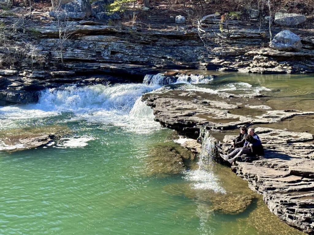 View of Little Falls, a serene cascade along the Little River Canyon, Alabama.